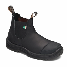 168 Blundstone CSA Black Toe Cap Distressed finish