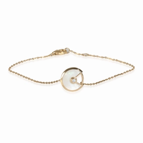 18k Yellow Gold/Mother of Pearl Amulette de Cartier Bracelet Subtle Style Vibe Smart Look