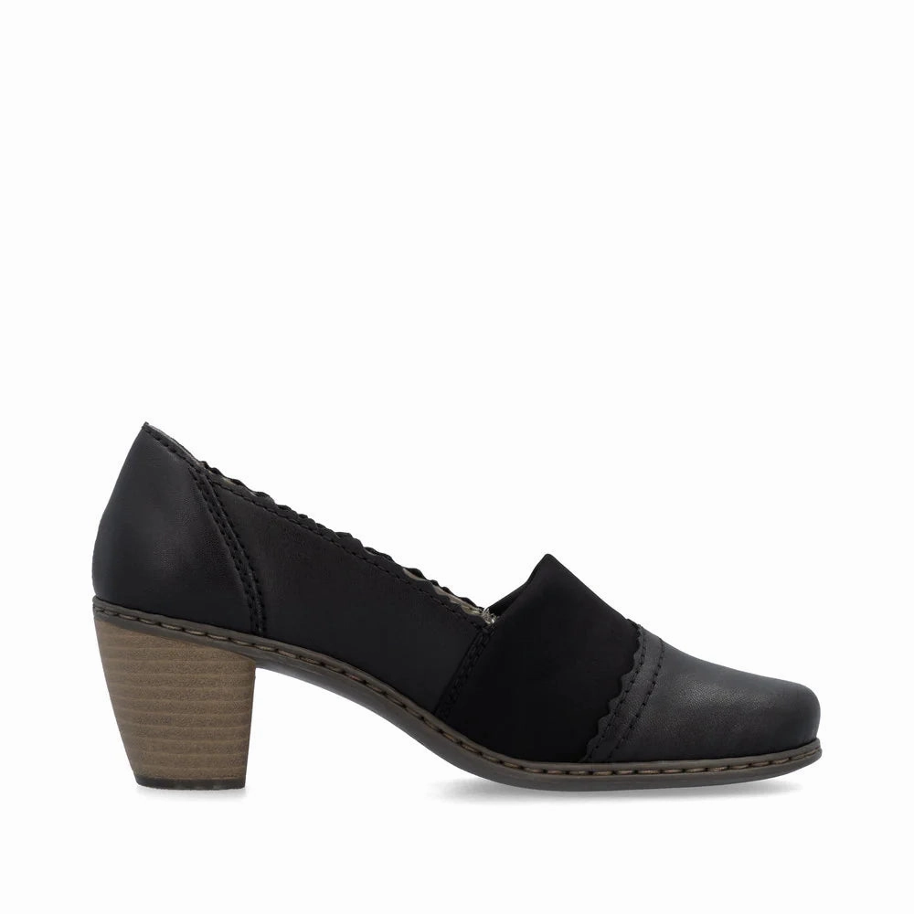 40911-00 Black Slip On Heel Breathability Modern Style