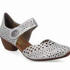 43753-90 Silver Metallic Mary Jane Light Pace Timeless Footwear