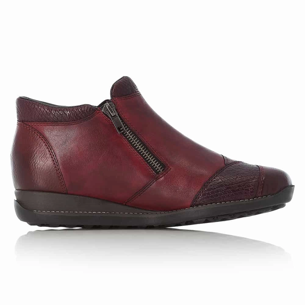 High Arch 44281-35 Black/Wine Zip RTex