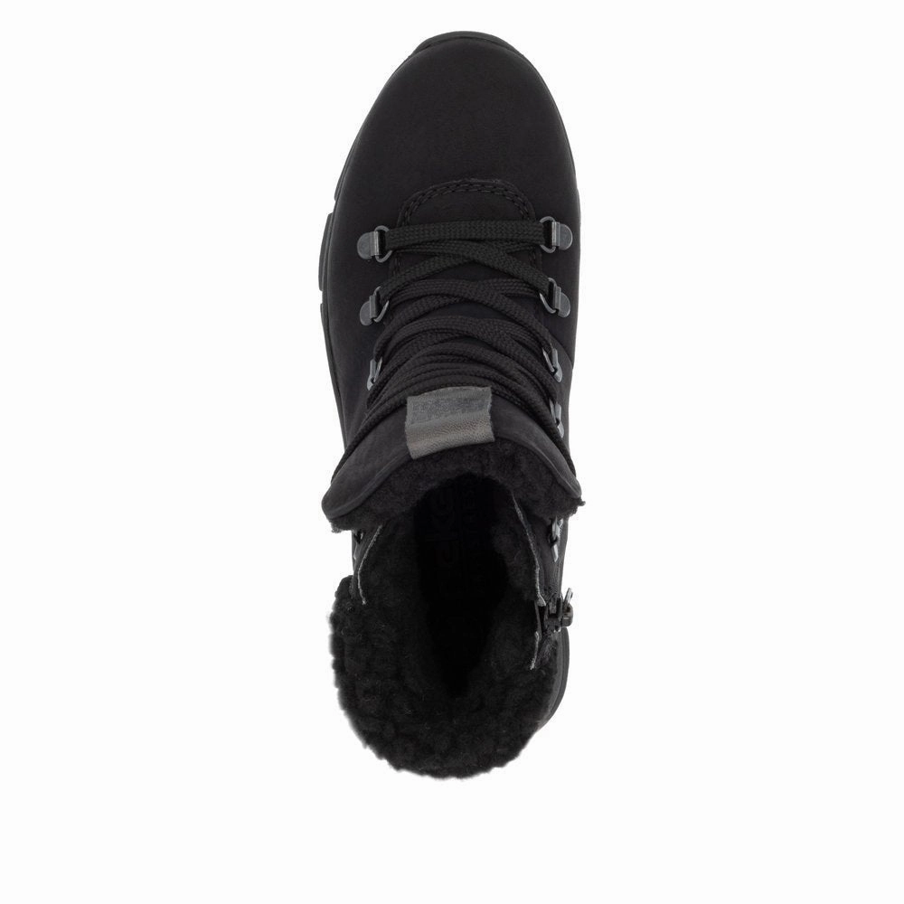 Hard Wear 48034-00 Black Ankle Lace/Zip RTex