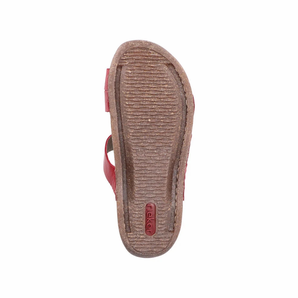 Breathable Travel Sandals All-day Summer Sandals 61450-33 Red Velcro Slide