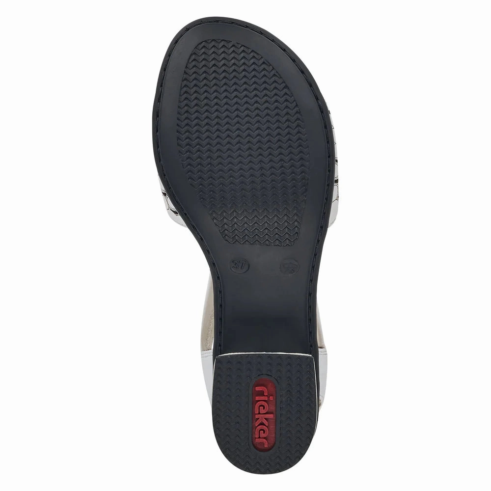 64677-80 Slip On White Multi Springy sole Foot Support Shoes