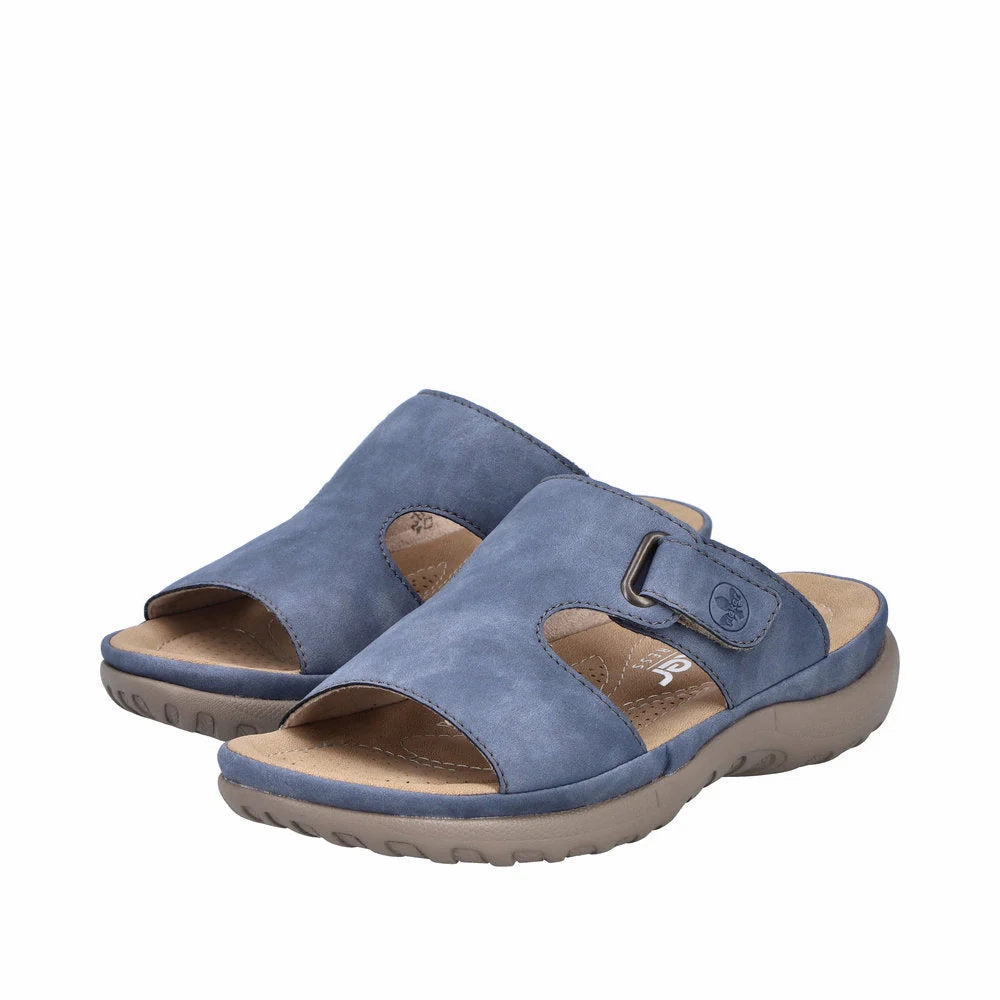 64806-10 Light Blue Slide Trendy Casual Footwear Relaxing Shoes