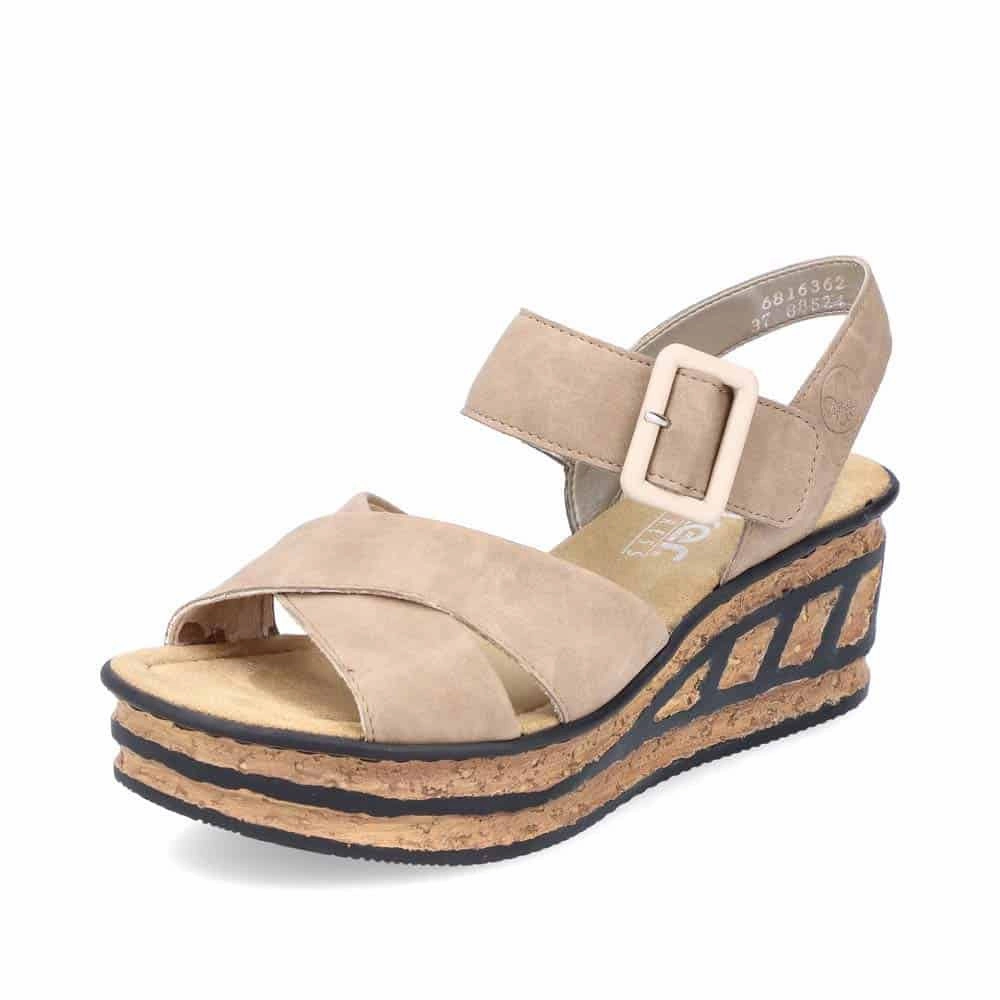 Relaxed Fit Outfit Boost 68163-62 Beige Cork Wedge