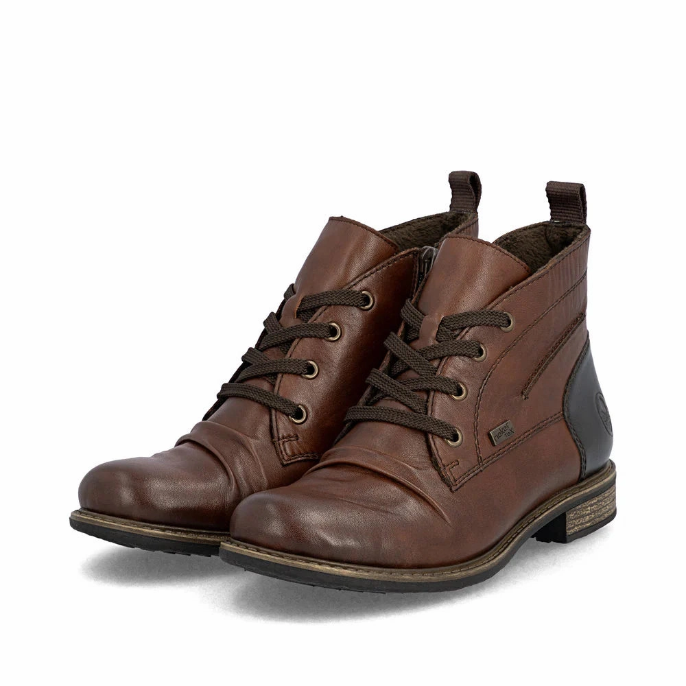74804-22 Chestnut Ankle Lace/Zip RTex Leather Comfort