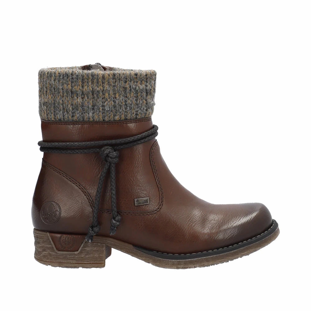 79688-25 Brown Knit Cuff RTex Mixed Textures Urban Footwear