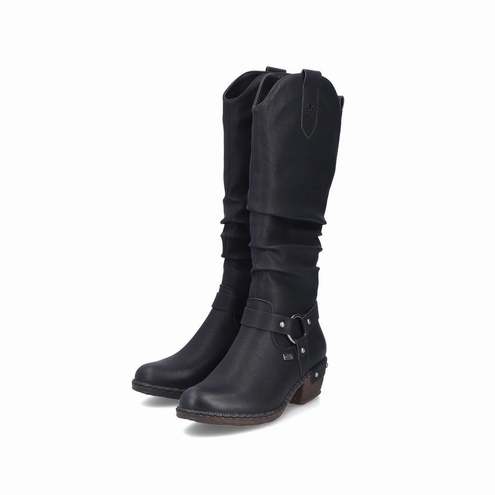 93670-00 Black Tall Boot Lined RTex Side zipper