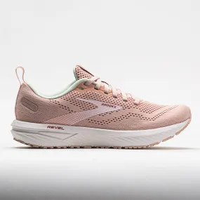 toe box roomy breathable membrane shoes Brooks Revel 6 Women's  Peach Whip/Pink