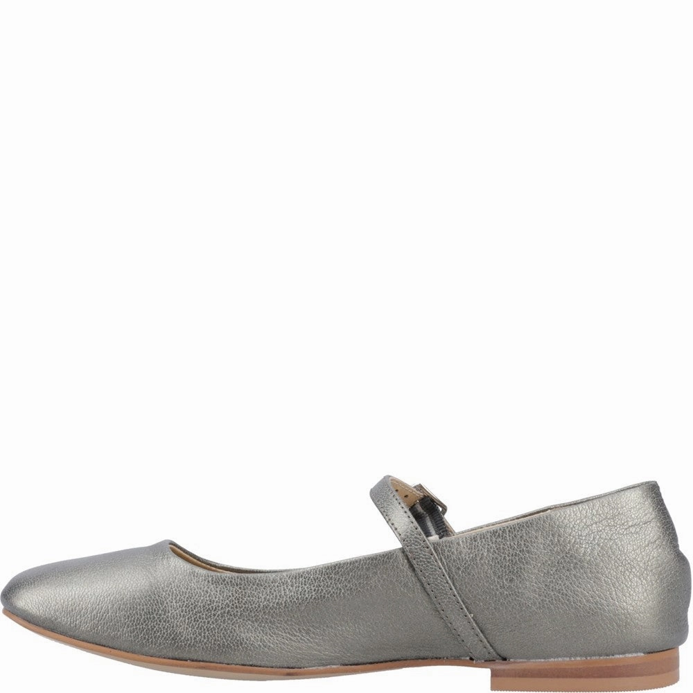 Hush Puppies Pasha Leather Ballerina Green Leaf Clean Wear