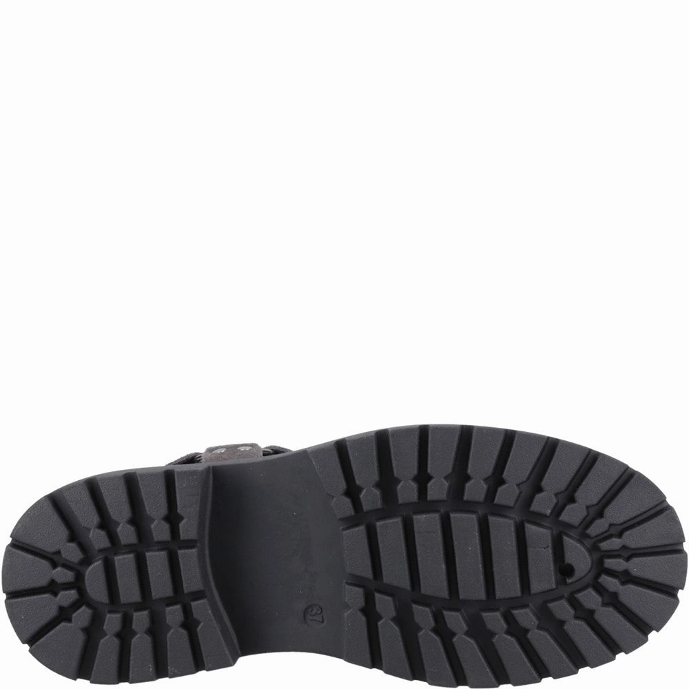 Hush Puppies Raye Buckle Boot Suede Vine Path