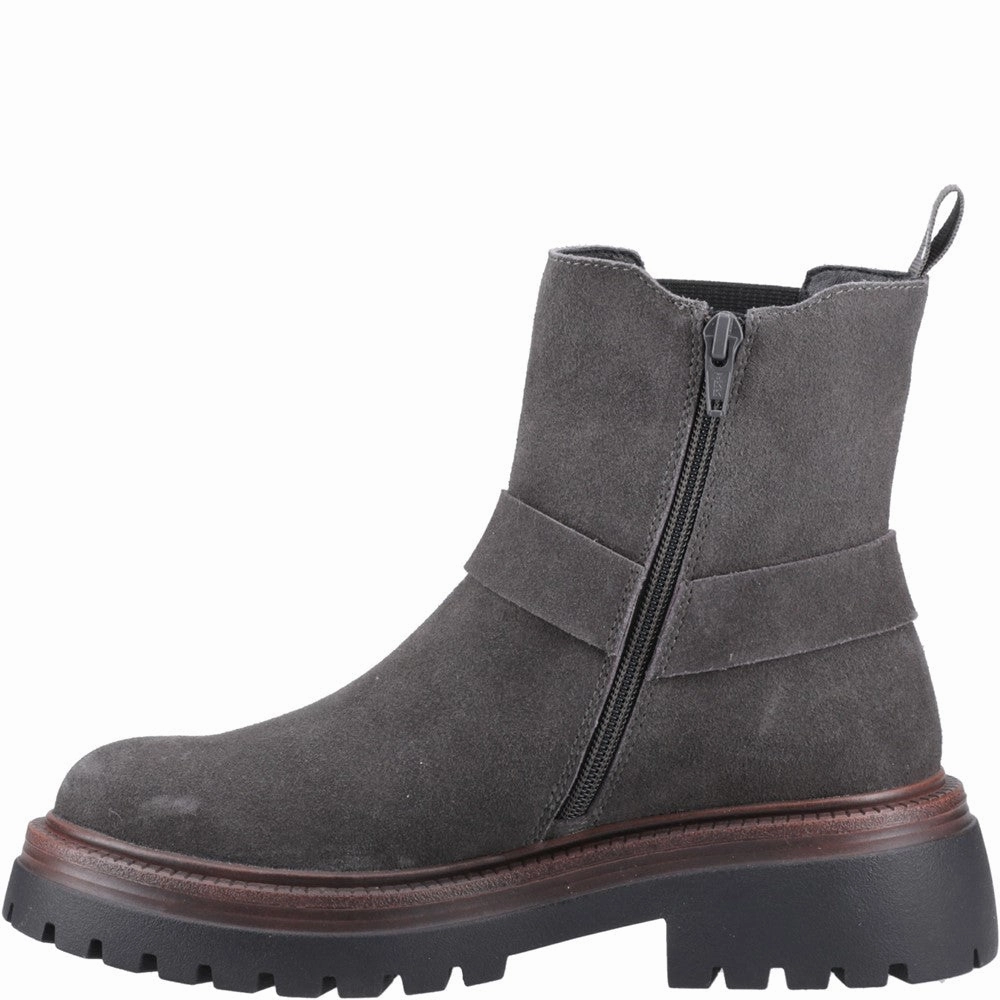 Street Pulse Buckle Design Hush Puppies Raye Buckle Boot Suede