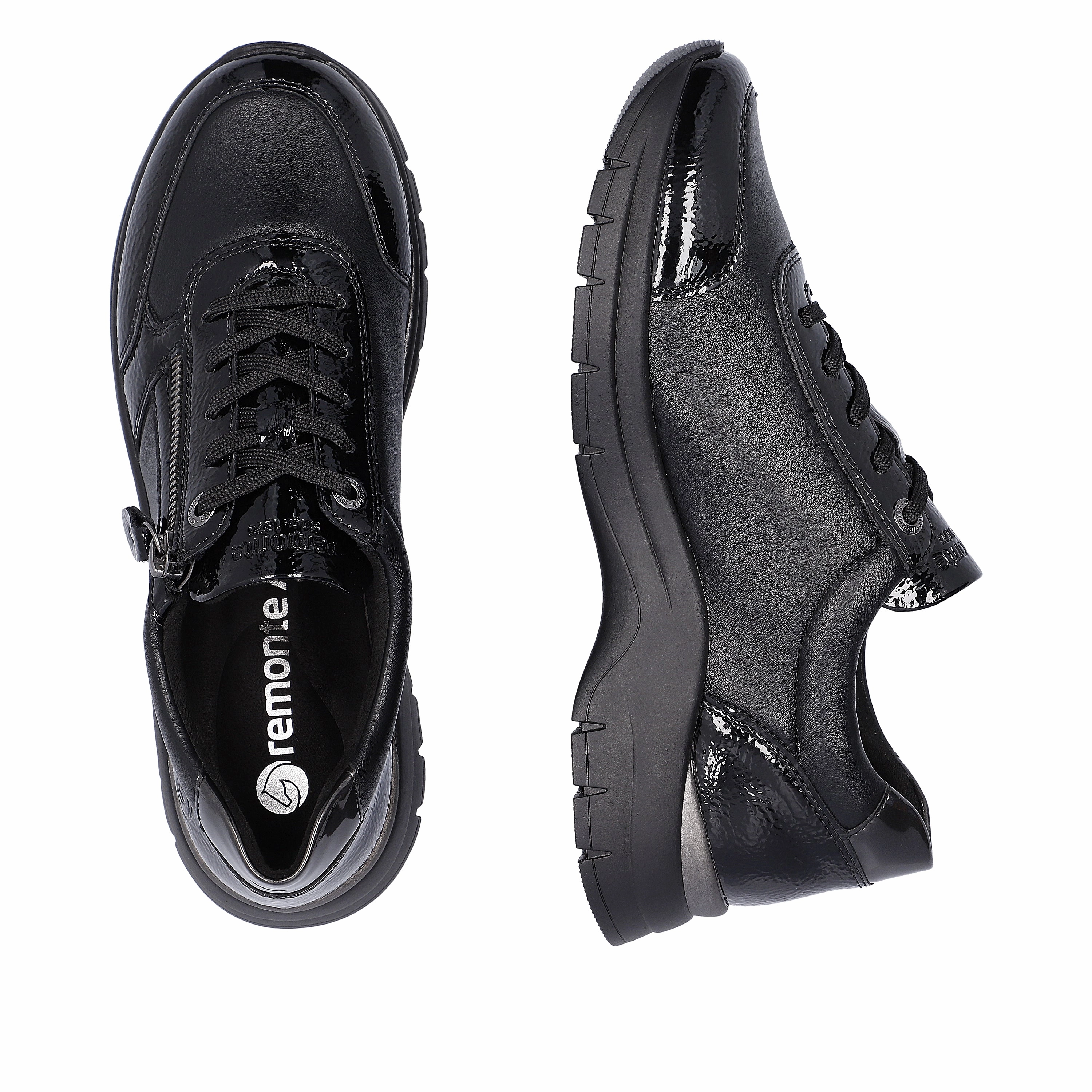 D0G09-01 Black Lace Side Zip Cloud Light Roomie Fit