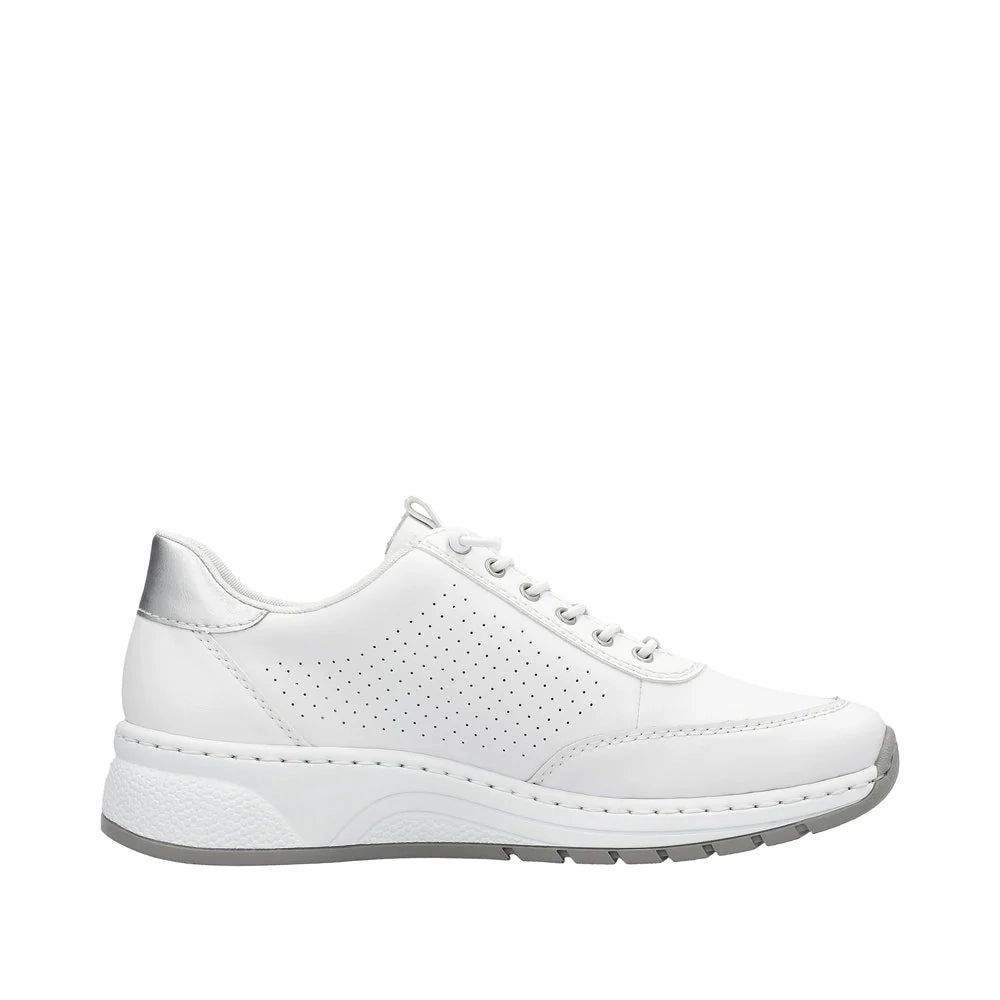 N6500-80 Lace/Side Zip White/Silver Alley Path Oasis Path