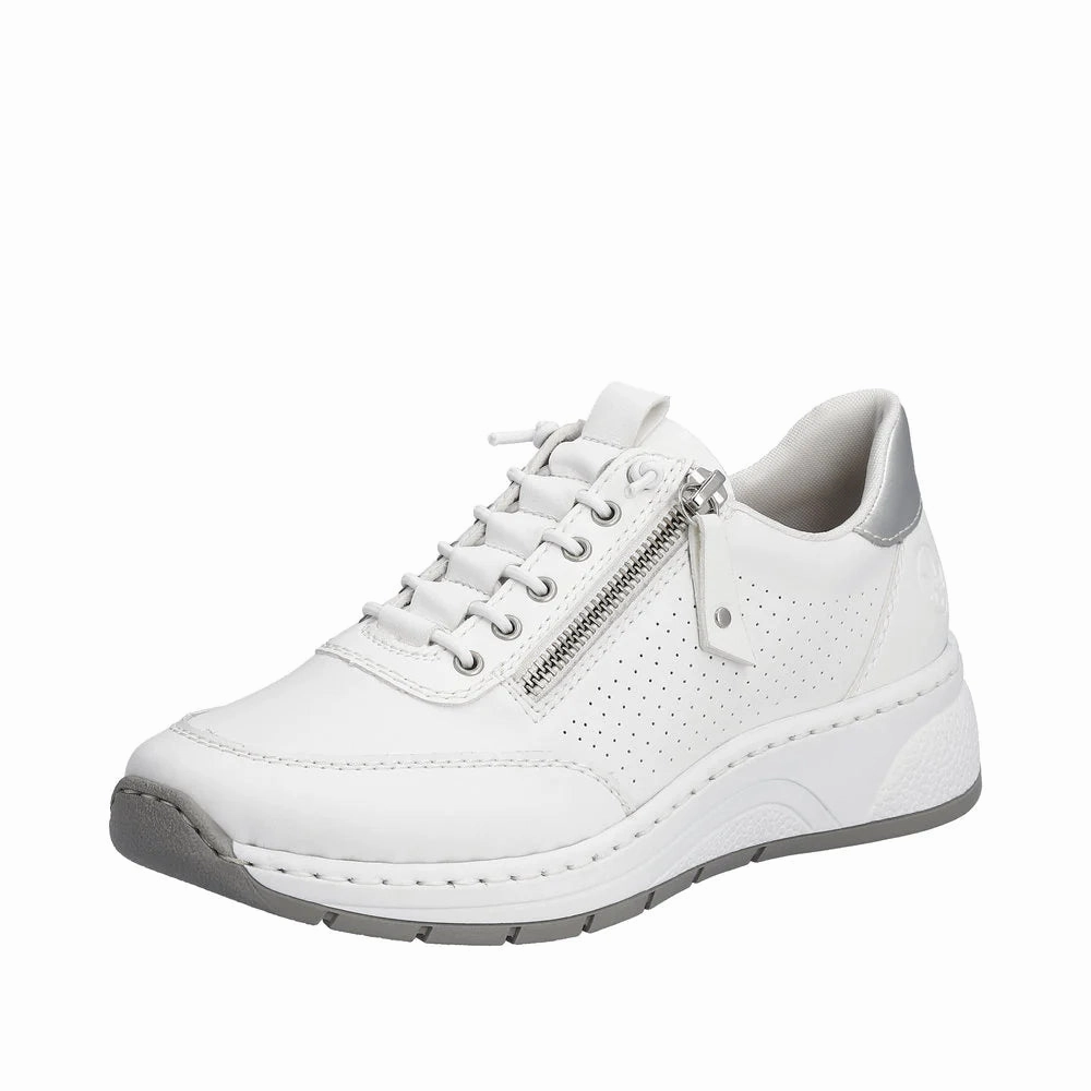 N6500-80 Lace/Side Zip White/Silver Quick Drying Solid Hold