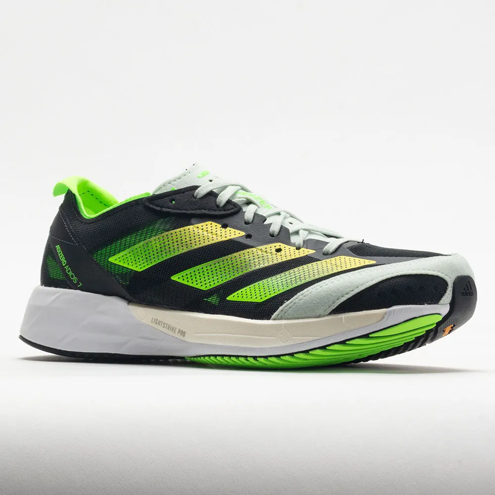 adidas adizero Adios 7 Women's  Core Black/Beam Yellow/Solar Green Hurdling