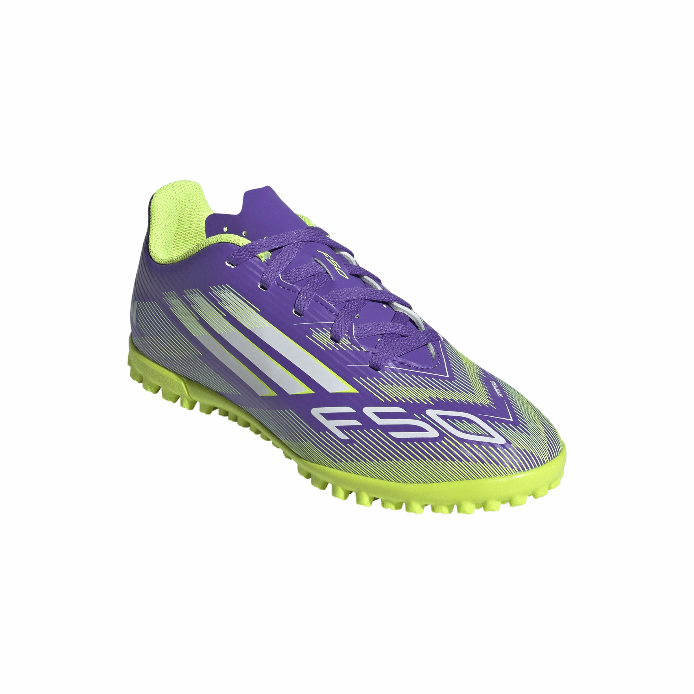 adidas F50 Club TF Turf Junior- Purrus/ FTWhite/Lucid Lemon Casual Play Non-Marking