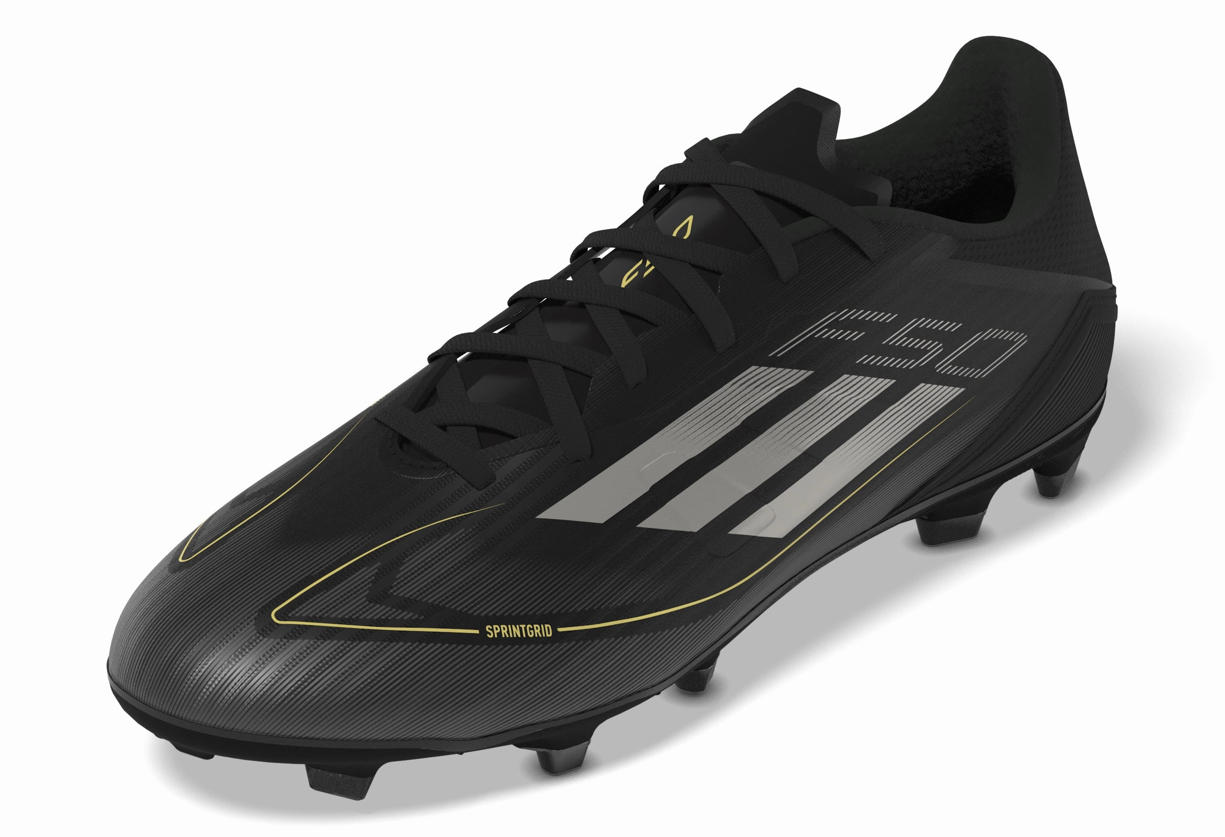 Agility Drills adidas F50 League FG/MG Firm Ground- Black/ Iron/ Gold