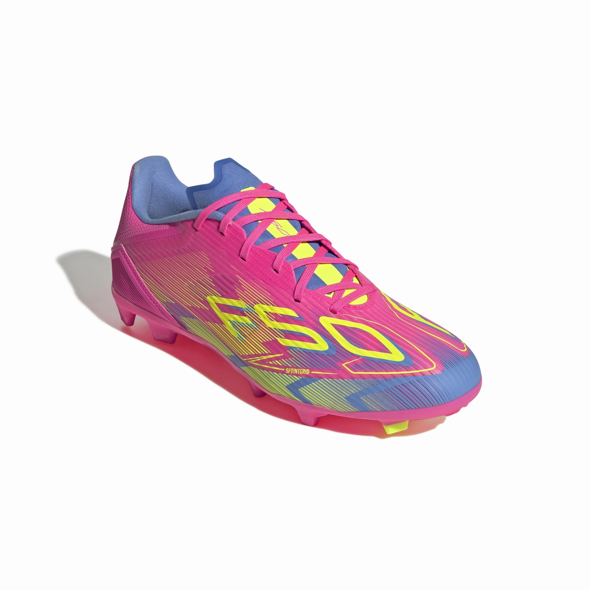 TPU plate running shoes for interval training adidas F50 League FG/MG Firm Ground- LucPink/Blufus/Luclem