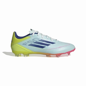 Soccer gear adidas F50 League Firm Ground Soccer Shoes- White/Blue/Tesoye