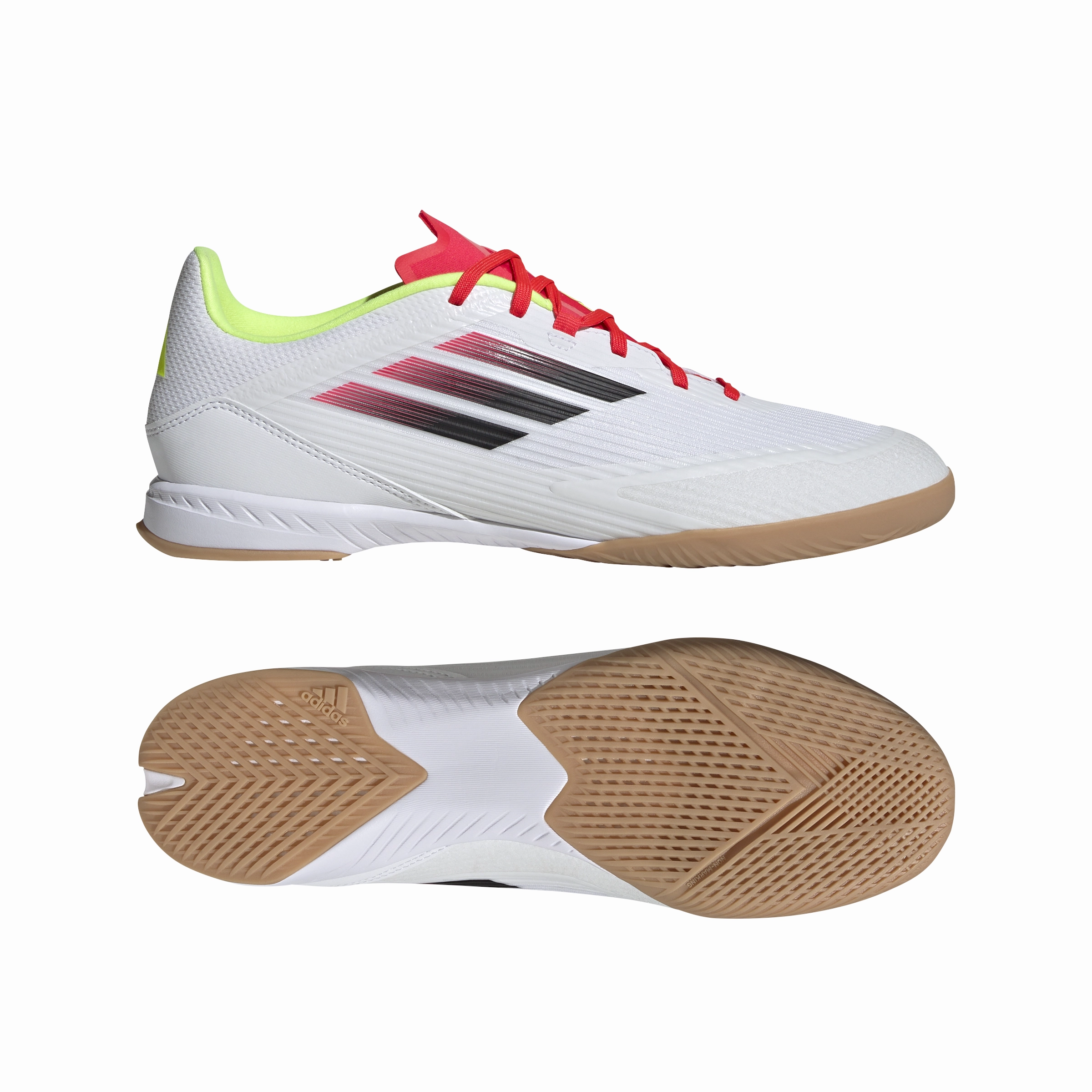 adidas F50 League IN Indoor Soccer Shoes - ftwr white/core black/solar yellow Kick Ready Stability Boost