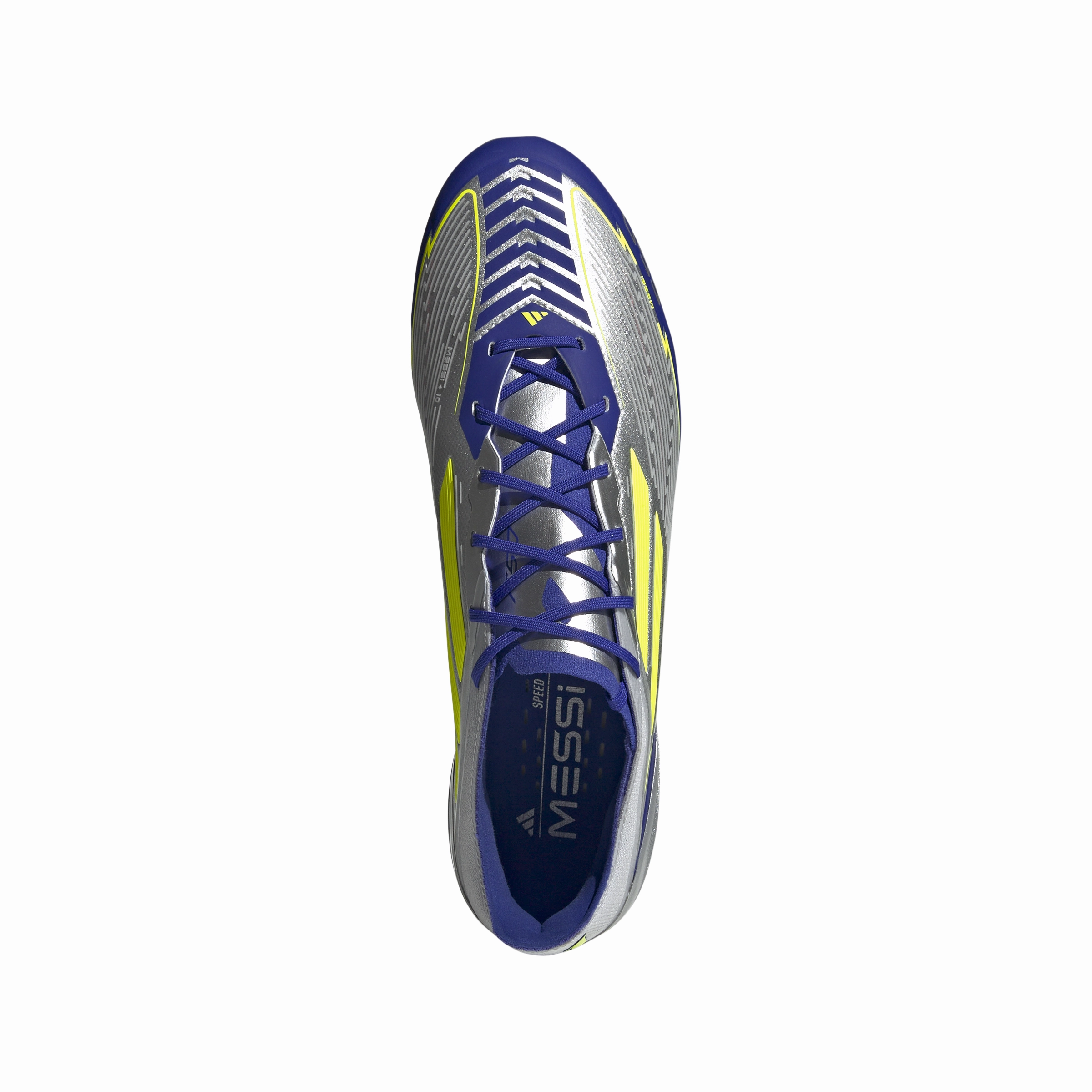Match Power adidas F50 League MESSI FG/MG Junior - Silver / Blue / Neon