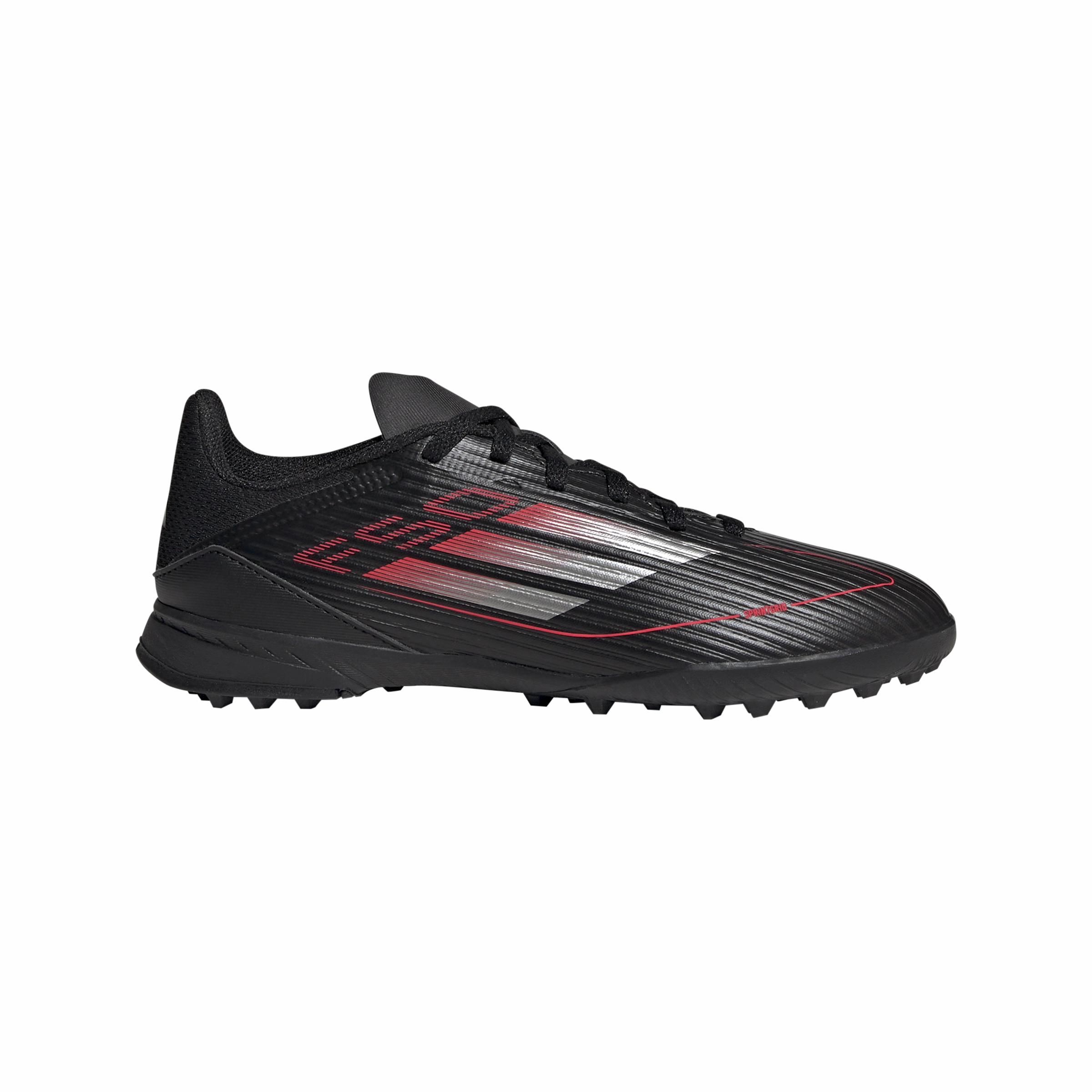 Game Focus adidas F50 League TF Turf Junior - core black/iron met./lucid red