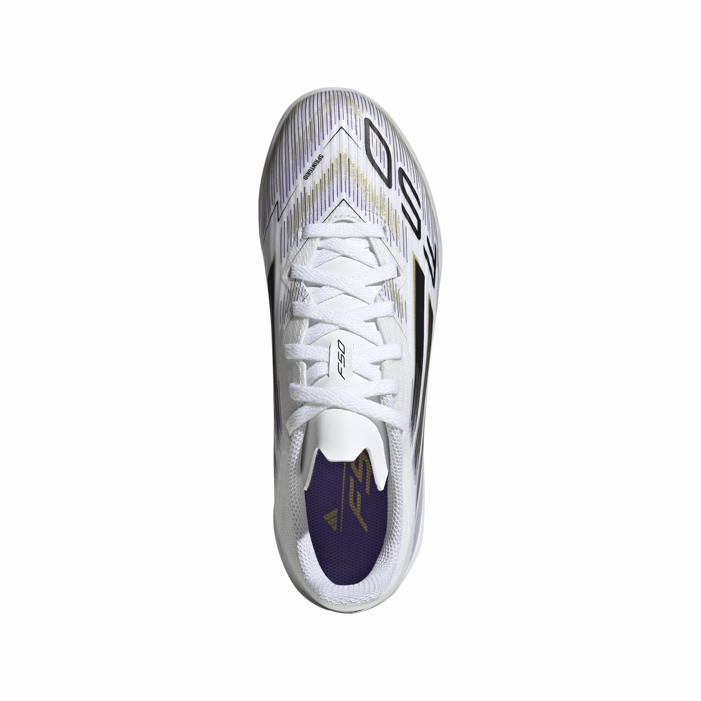 adidas F50 League TF Turf Junior - Ftwr White/Core Black/Gold Met Adult Sports Walk Transition