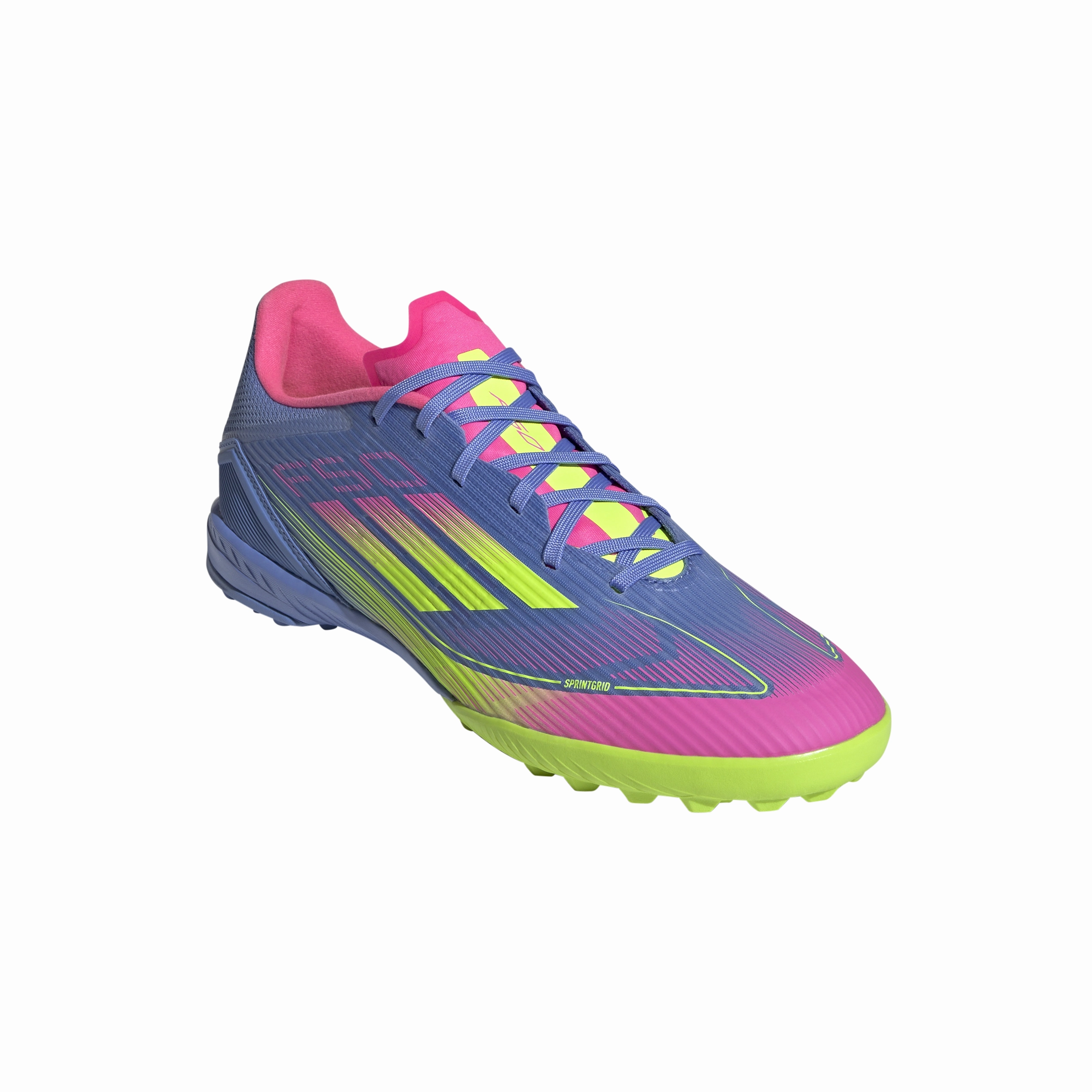 Long Pass adidas F50 League TF Turf Shoes - Blufus/ Luclem/ LucPink