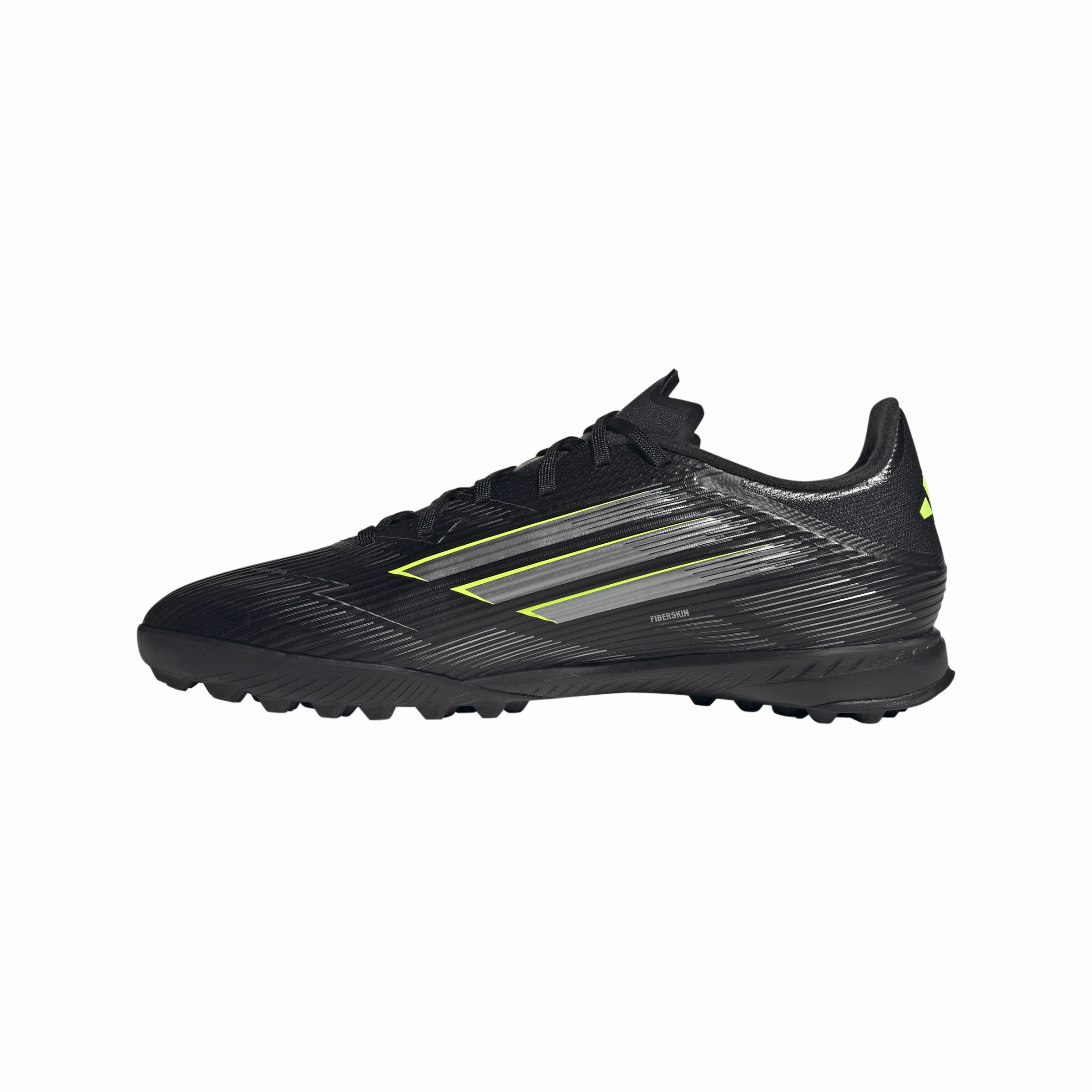 adidas F50 League TF Turf Shoes - Core Black/Carbon/Lucid Lemon Comfort Padding