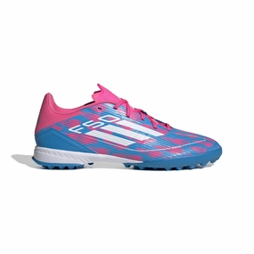 adidas F50 League TF Turf Shoes- Solar Blue/ FTWhite/ Solar Pink Stable Fit