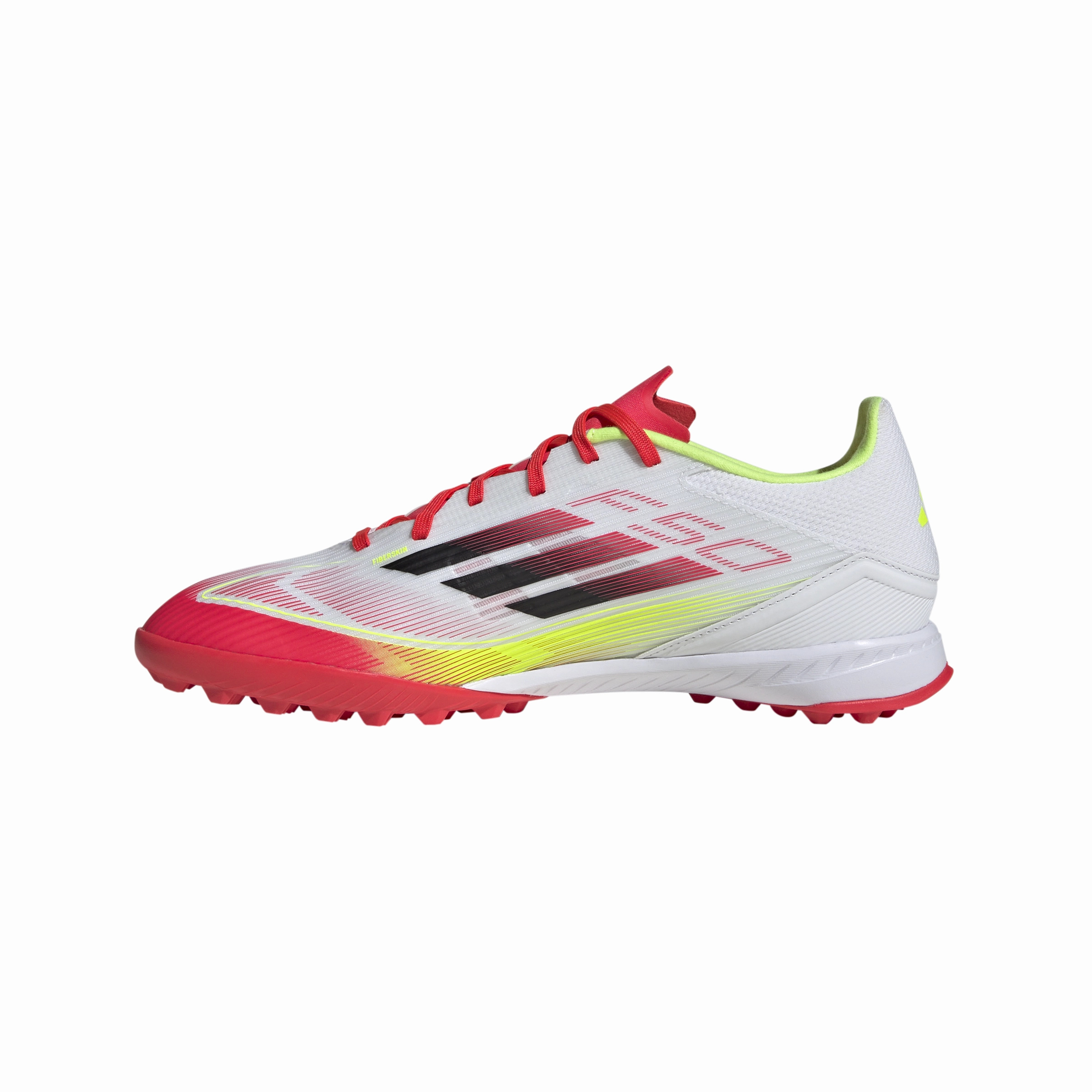 adidas F50 League TF Turf Soccer Shoes - ftwr white/core black/solar yellow Easy Entry Grip Boost