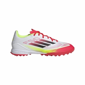 adidas F50 League TF Turf Soccer Shoes - ftwr white/core black/solar yellow Foot Sprint