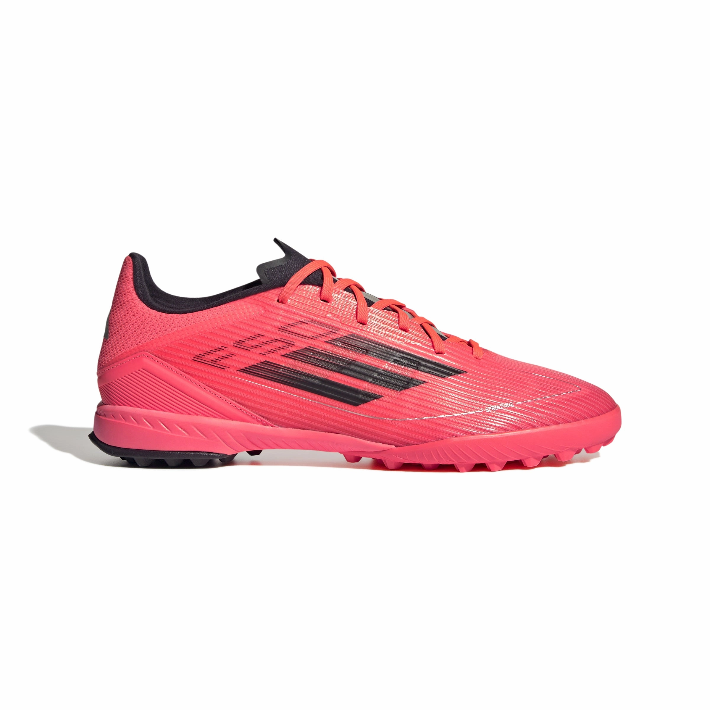 Flat Ground Fast Shift adidas F50 League TF Turf Soccer Shoes - Turbo/ Aurbla/ Platinm