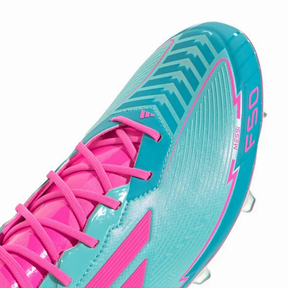 adidas F50 Messi Elite FG Firm Ground - flash aqua/lucid pink/lucid cyan Responsive Base Speed Control