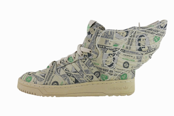 trail shoes occasional - use Adidas Jeremy Scott Wing 2.0 "Money"