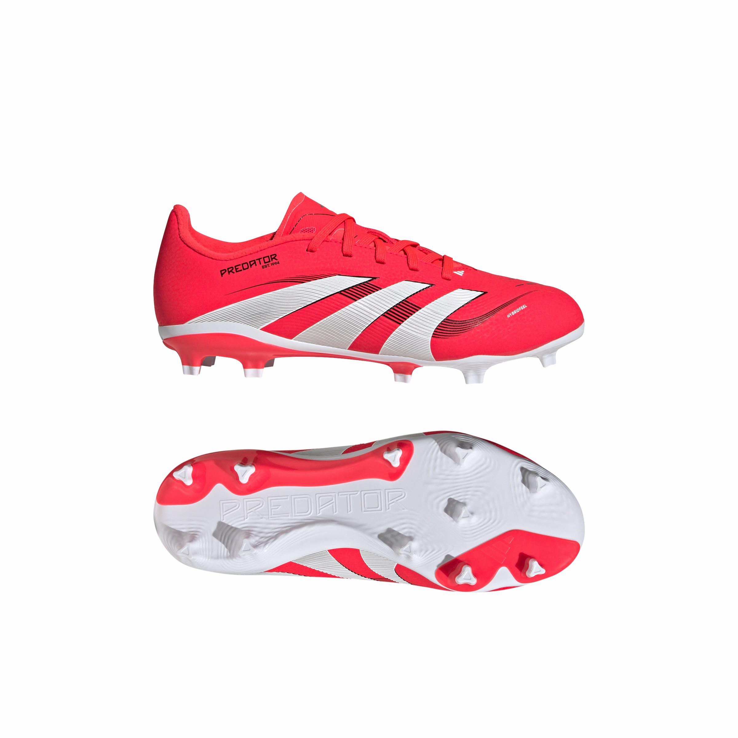 Game Fit adidas Junior Predator League FG/MG Firm Ground Soccer Cleats - lucid red/ftwr white/core black