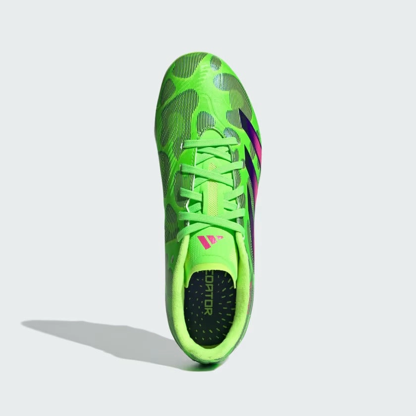 Push Off adidas Junior Predator League Low FG Firm Ground - Solar green/ Shock Pink/ Lucid Lemon