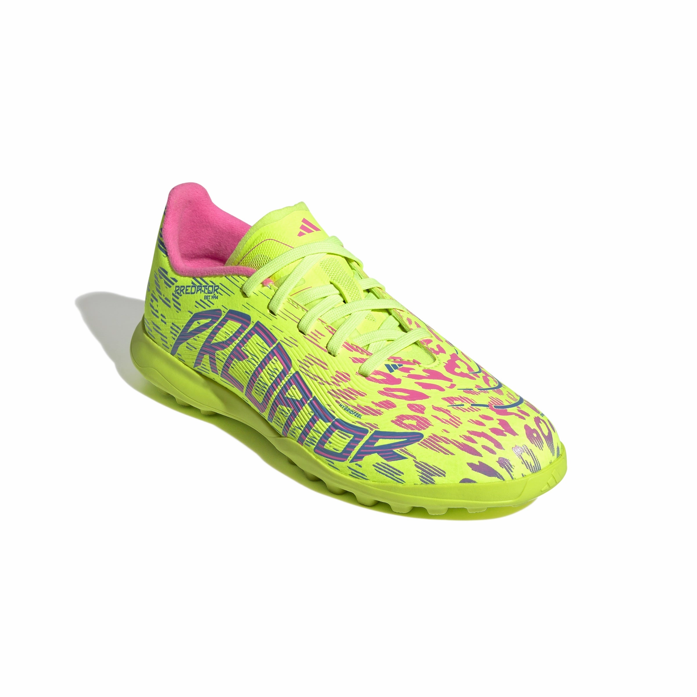 Surface Adapt Toe Flex adidas Junior Predator League TF Turf - lucid lemon/blue fusion/lucid pink
