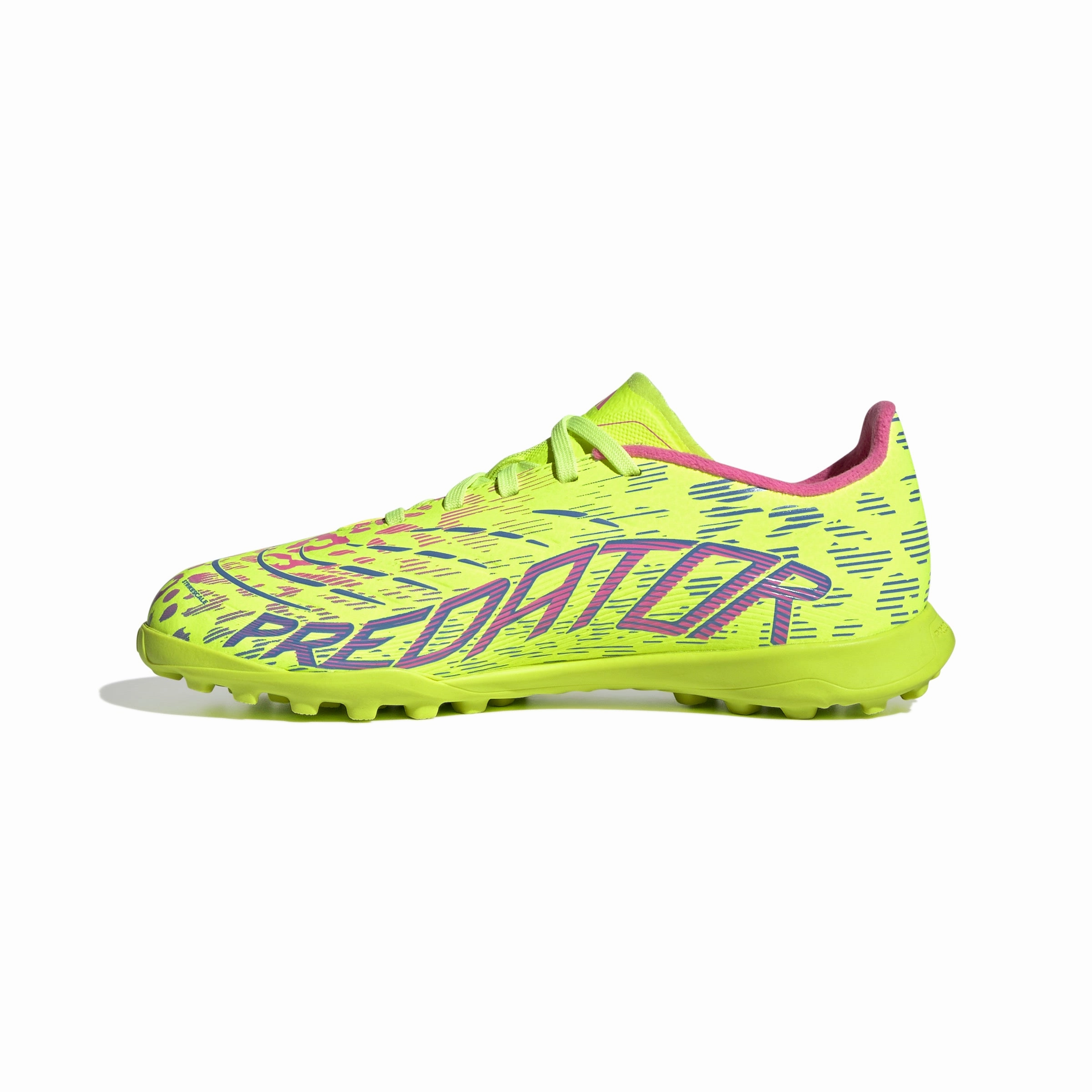 Speed Turn Speed Point adidas Junior Predator League TF Turf - lucid lemon/blue fusion/lucid pink