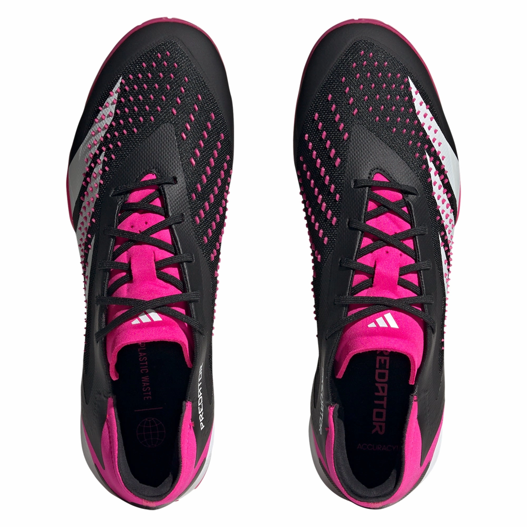 Sharp Turn adidas Predator Accuracy.1 IN Indoor Shoes  - Core Black / Cloud White / Team Shock Pink 2