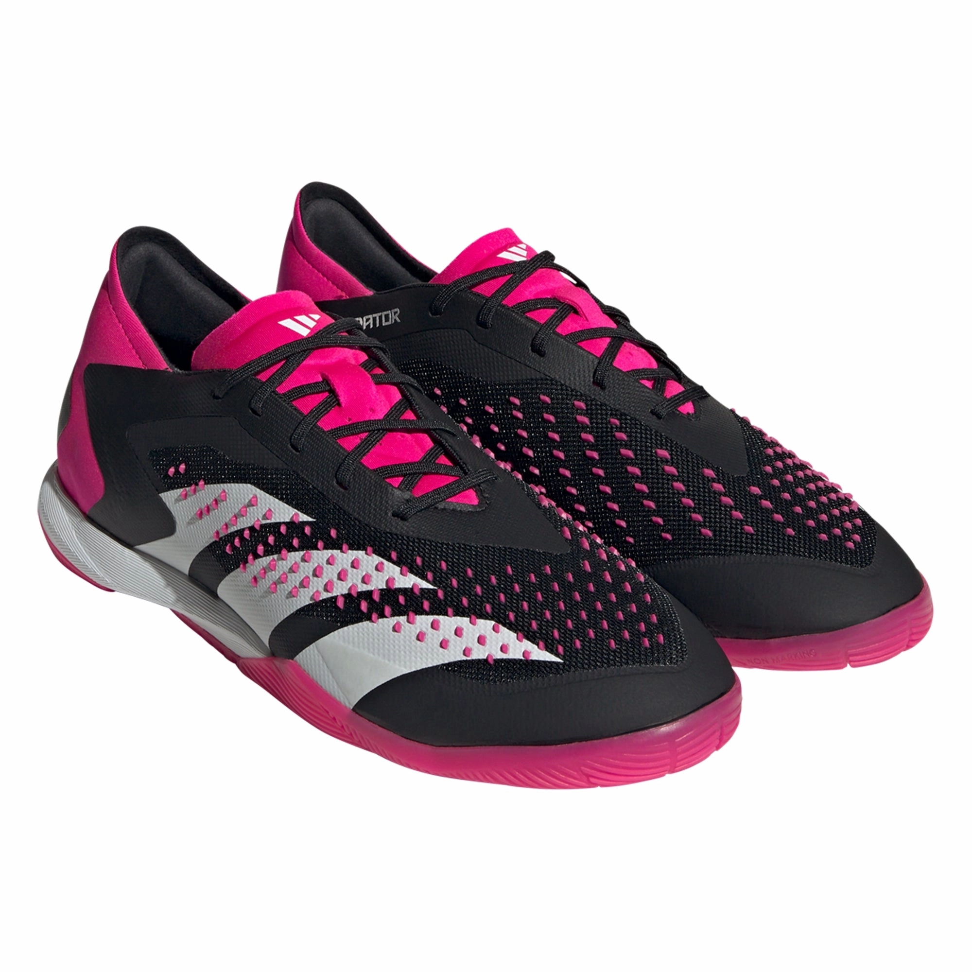 adidas Predator Accuracy.1 IN Indoor Shoes  - Core Black / Cloud White / Team Shock Pink 2 Low Profile