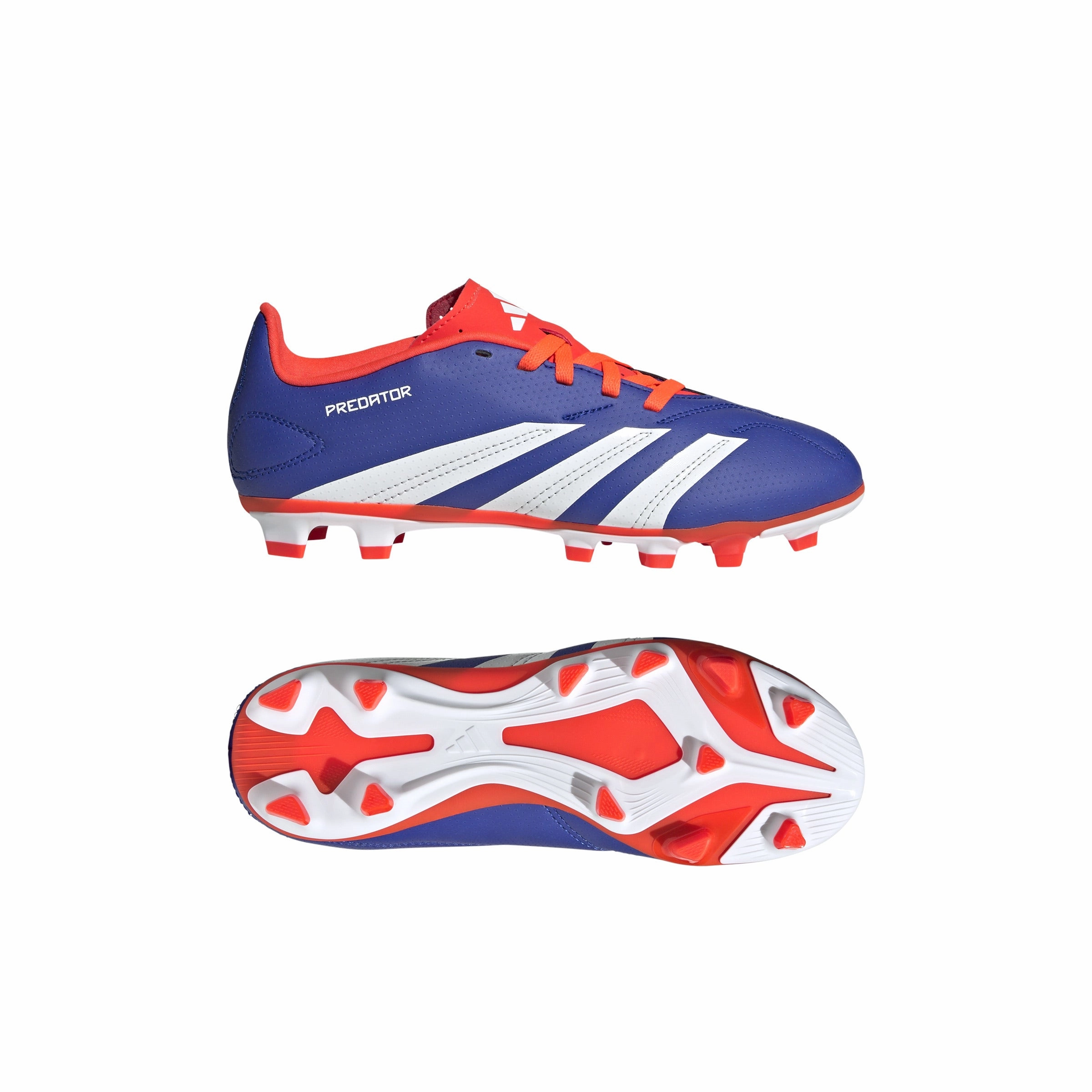 Outdoor Ready adidas Predator Club FG Firm Ground Junior- Blue/White/Solar Red
