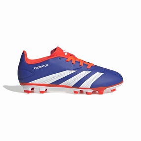 adidas Predator Club FG Firm Ground Junior- Blue/White/Solar Red Smooth Motion