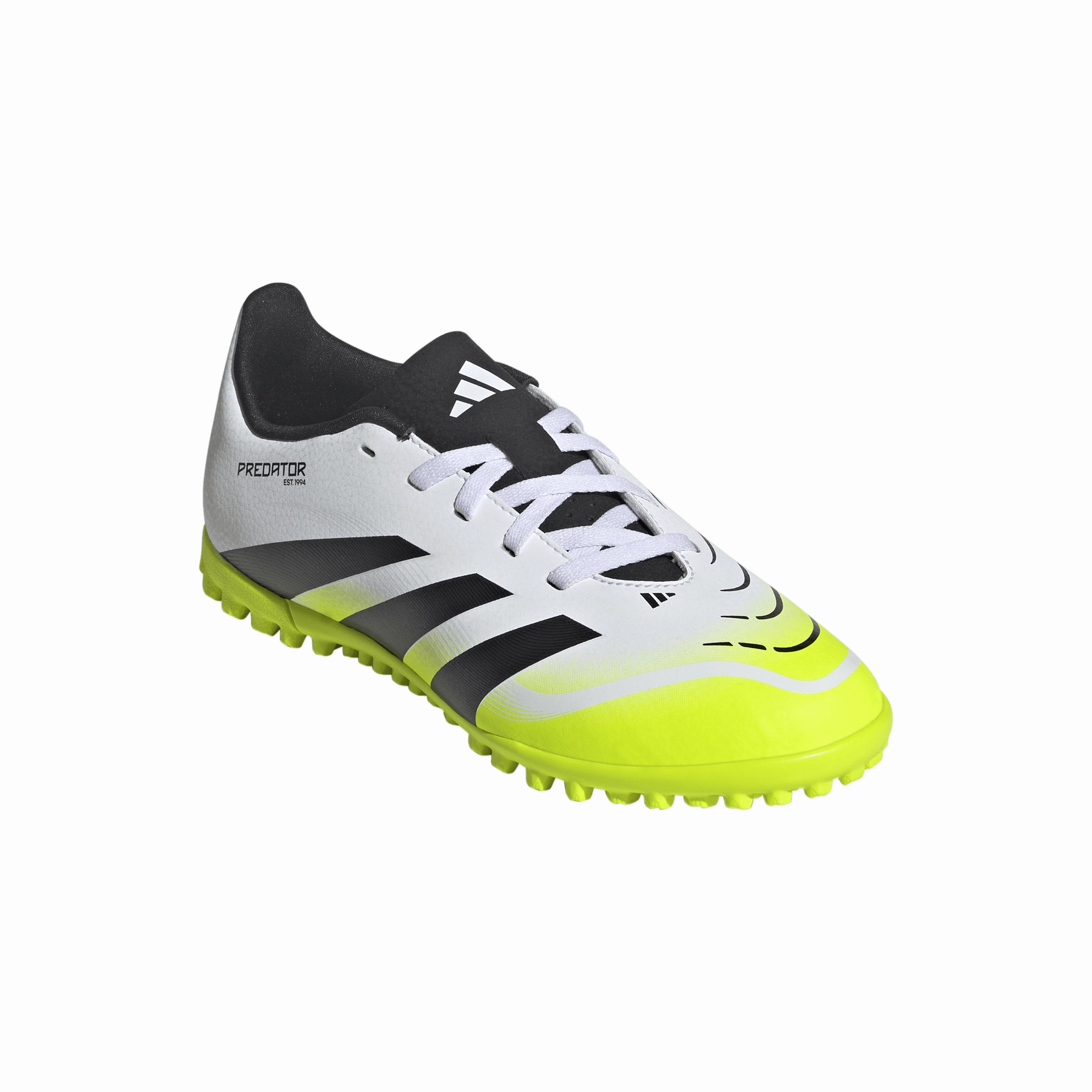 Quick Tread adidas Predator Club TF Turf Junior- Ftwr White/ Core Black/Lucid Lemon