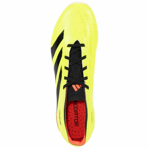 Step Boost adidas Predator League FG Firm Ground Soccer Shoes - Tesoye/ Solar Red/ CBlack