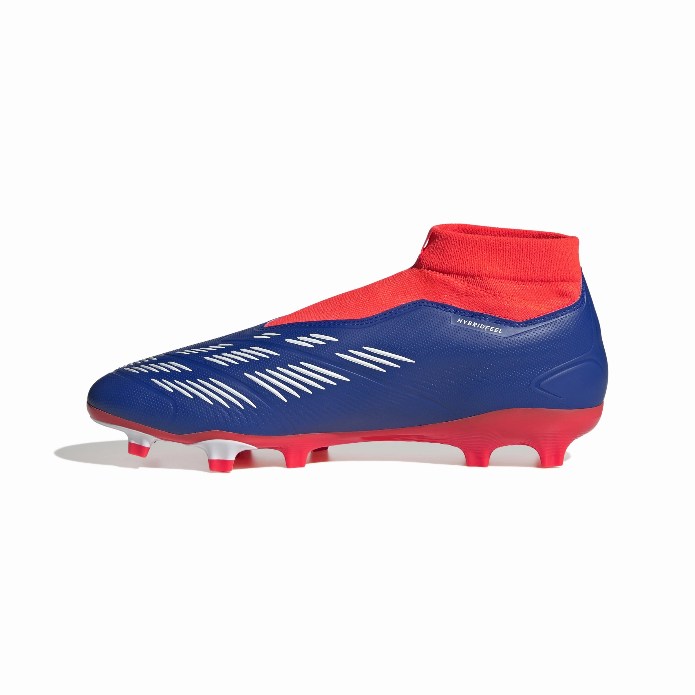 adidas Predator League LL FG Firm Ground Soccer Cleat - LucBlu/ FtwWhite/ Solar Red Active Fit Sprint Burst