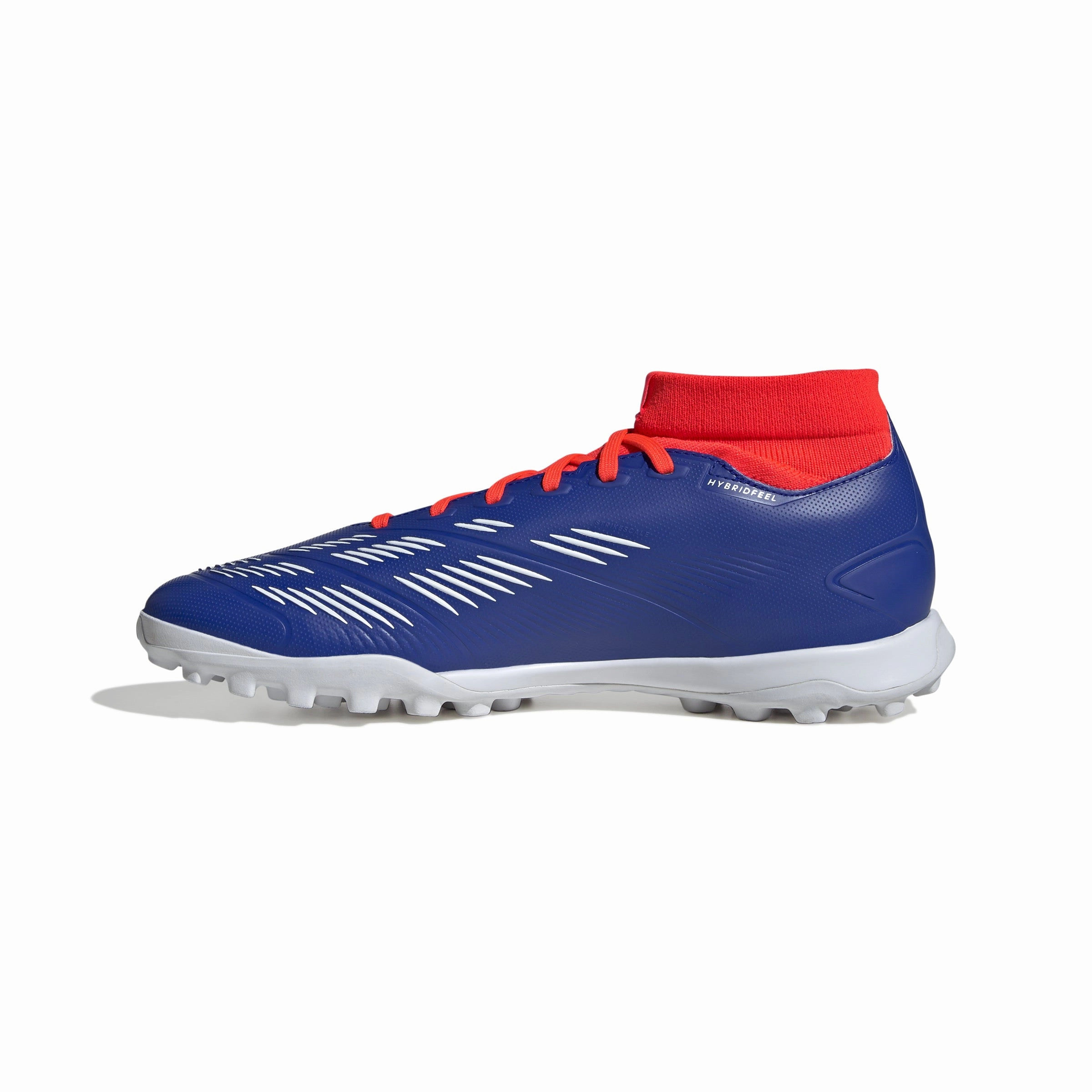 Outsole Grip On Turf adidas Predator League MID TF Turf Soccer Shoes - LucBlu/ FTWhite/ Solar Red