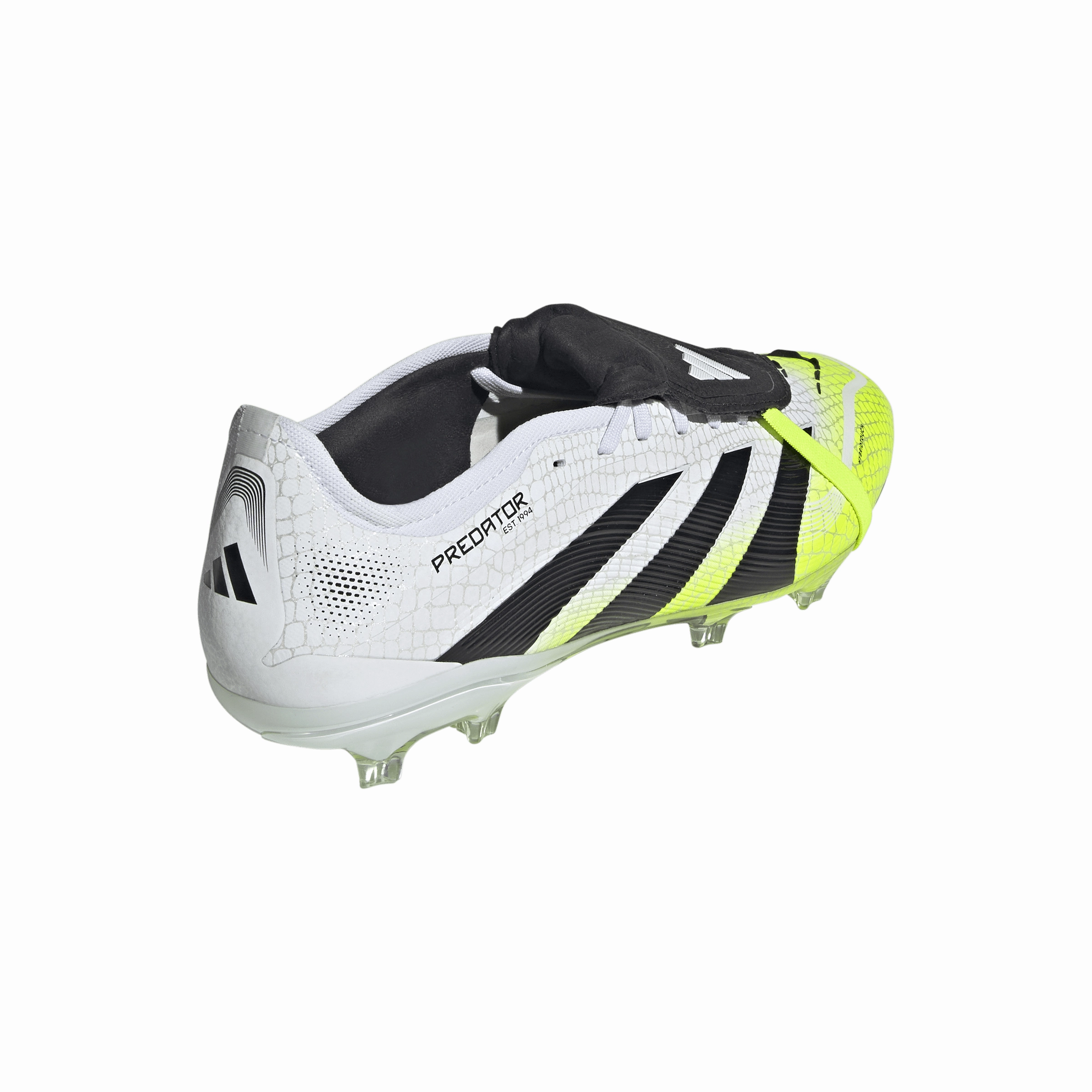 adidas Predator Pro FT FG Firm Ground Soccer Shoes - Ftwr White/ Core Black/ Lucid Lemon Secure Grip Shooting Practice